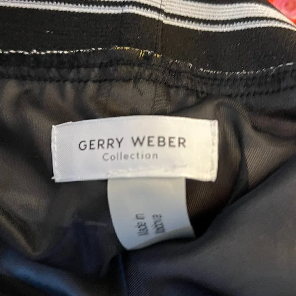 Gerry Weber Floral Pencil Skirt Yellow Black Straight Size 10
